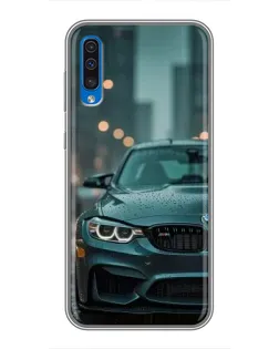 Чехол для Samsung Galaxy A50 2019 (A505F) с картинкой «BMW в огнях города»