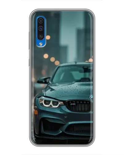 Чехол для Samsung Galaxy A50 2019 (A505F) с картинкой «BMW в огнях города»