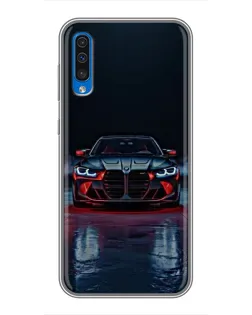 Чехол для Samsung Galaxy A50 2019 (A505F) с картинкой «BMW на мокрой дороге»