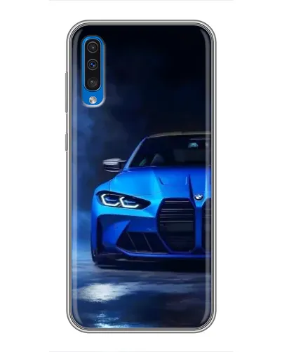 Чехол для Samsung Galaxy A50 2019 (A505F) с картинкой «Голубая BMW M4»