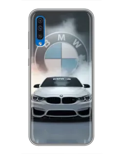 Чохол для Samsung Galaxy A50 2019 (A505F) з картинкою «BMW в білому диму»