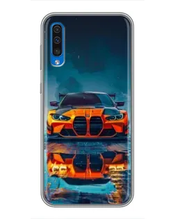 Чохол для Samsung Galaxy A50 2019 (A505F) з картинкою «BMW — золота емблема»