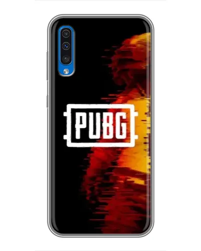 Чехол для Samsung Galaxy A50 2019 (A505F) с картинкой «Яркий логотип PUBG»