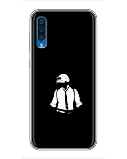 Чехол для Samsung Galaxy A50 2019 (A505F) с картинкой «PUBG — белый шлем»