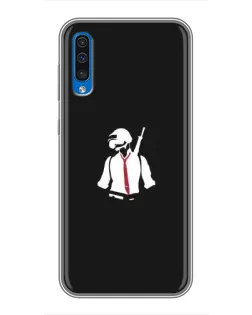 Чехол для Samsung Galaxy A50 2019 (A505F) с картинкой «PUBG — силуэт воина»