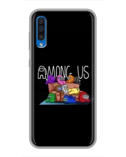 Чехол для Samsung Galaxy A50 2019 (A505F) с картинкой «Логотип Among Us» Чехол для Samsung Galaxy A50 2019 (A505F) с картинкой «Логотип Among Us»