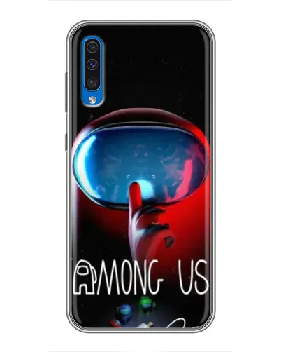 Чехол для Samsung Galaxy A50 2019 (A505F) с картинкой «Красный импостер — макро»