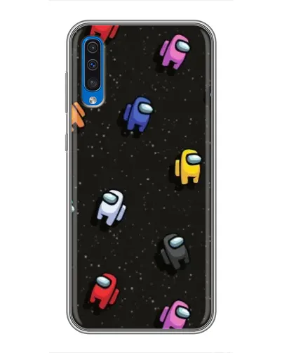 Чехол для Samsung Galaxy A50 2019 (A505F) с картинкой «Космический паттерн Among Us»
