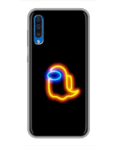 Чехол для Samsung Galaxy A50 2019 (A505F) с картинкой «Among Us неоновое сияние»