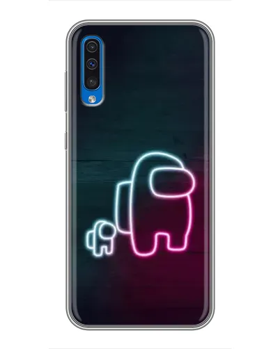 Чехол для Samsung Galaxy A50 2019 (A505F) с картинкой «Among Us неон-арт»