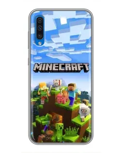 Чехол для Samsung Galaxy A50 2019 (A505F) с картинкой «Minecraft классический мир»