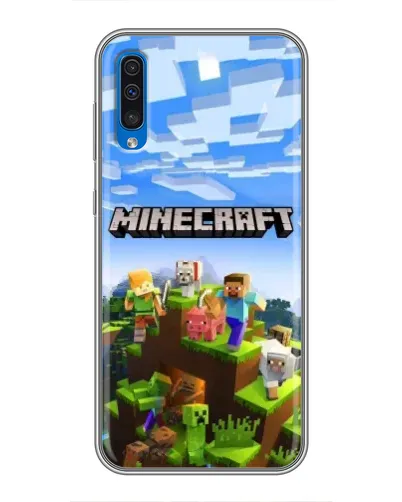 Чехол для Samsung Galaxy A50 2019 (A505F) с картинкой «Minecraft классический мир»