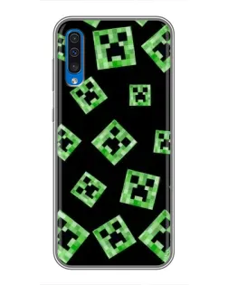 Чехол для Samsung Galaxy A50 2019 (A505F) с картинкой «Паттерн с криперами»