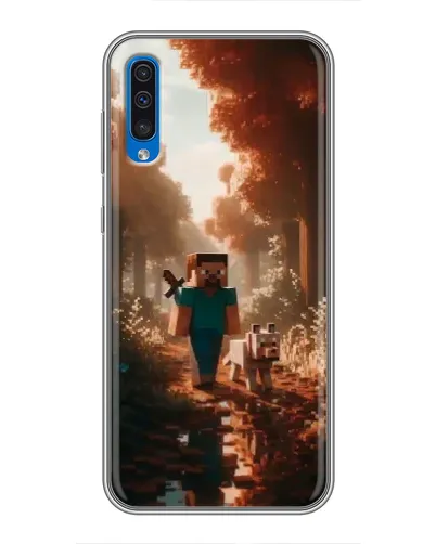 Чехол для Samsung Galaxy A50 2019 (A505F) с картинкой «Стив в лесу»
