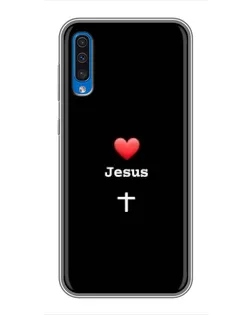 Чехол для Samsung Galaxy A50 2019 (A505F) с картинкой «Сердце - Jesus» Чехол для Samsung Galaxy A50 2019 (A505F) с картинкой «Сердце - Jesus»