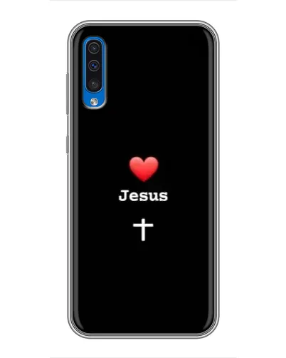 Чехол для Samsung Galaxy A50 2019 (A505F) с картинкой «Сердце - Jesus»