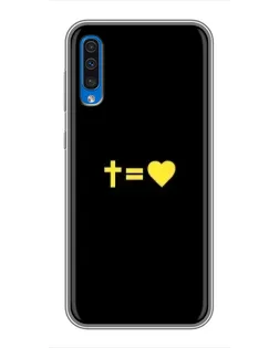 Чехол для Samsung Galaxy A50 2019 (A505F) с картинкой «Сердце и Крест»