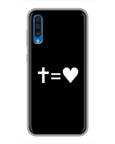 Чехол для Samsung Galaxy A50 2019 (A505F) с картинкой «Крест и Сердце»