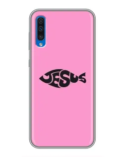 Чехол для Samsung Galaxy A50 2019 (A505F) с картинкой «Розовый символ  Jesus»