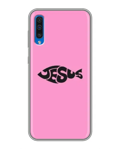 Чехол для Samsung Galaxy A50 2019 (A505F) с картинкой «Розовый символ  Jesus»