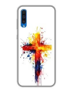 Чехол для Samsung Galaxy A50 2019 (A505F) с картинкой «Акварельный крест»