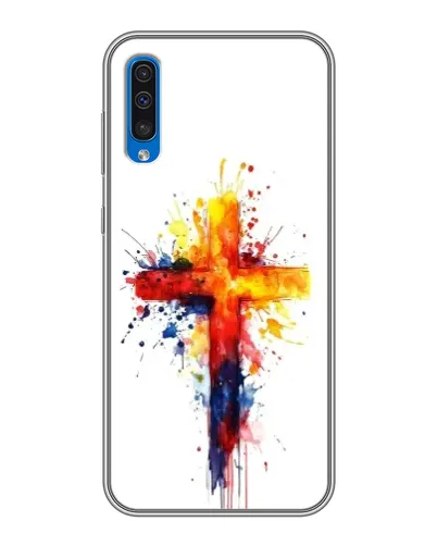 Чехол для Samsung Galaxy A50 2019 (A505F) с картинкой «Акварельный крест»