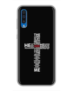 Чохол для Samsung Galaxy A50 2019 (A505F) з картинкою «Текстовий хрест»