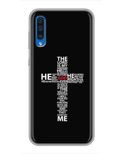 Чохол для Samsung Galaxy A50 2019 (A505F) з картинкою «Текстовий хрест» Чохол для Samsung Galaxy A50 2019 (A505F) з картинкою «Текстовий хрест»