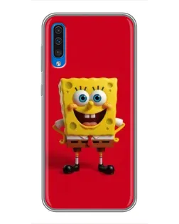 Чехол для Samsung Galaxy A50 2019 (A505F) с картинкой «Спанч Боб на красном»