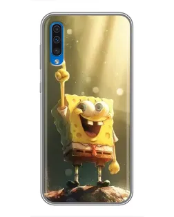 Чехол для Samsung Galaxy A50 2019 (A505F) с картинкой «Сияющий Спанч Боб»