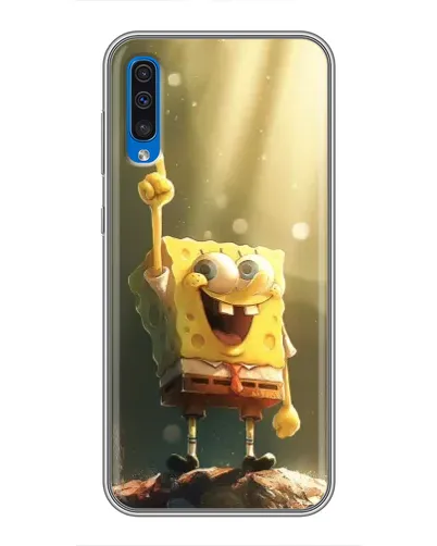 Чехол для Samsung Galaxy A50 2019 (A505F) с картинкой «Сияющий Спанч Боб»