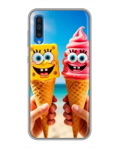 Чехол для Samsung Galaxy A50 2019 (A505F) с картинкой «Спанч Боб мороженое»