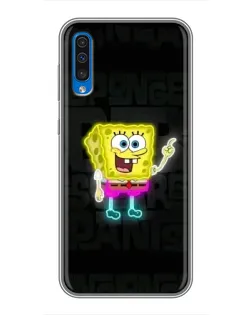 Чехол для Samsung Galaxy A50 2019 (A505F) с картинкой «Неоновый Губка Боб»