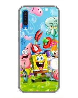 Чохол для Samsung Galaxy A50 2019 (A505F) з картинкою «Губка Боб та друзі»