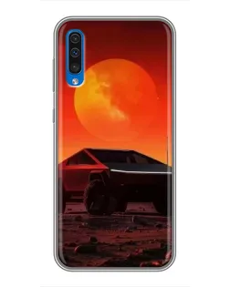 Чехол для Samsung Galaxy A50 2019 (A505F) с картинкой «Cybertruck на Марсе»