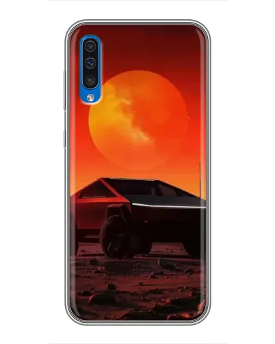 Чехол для Samsung Galaxy A50 2019 (A505F) с картинкой «Cybertruck на Марсе»