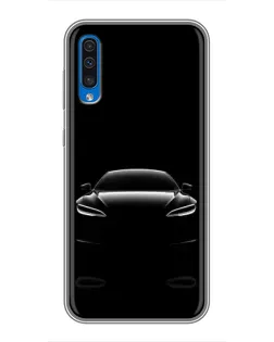 Чехол для Samsung Galaxy A50 2019 (A505F) с картинкой «Силуэт Tesla Night»