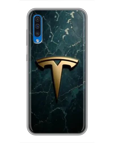 Чехол для Samsung Galaxy A50 2019 (A505F) с картинкой «Мраморная Tesla Gold»