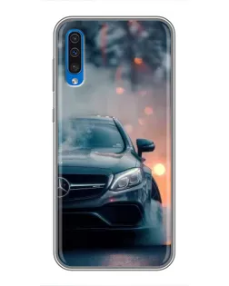 Чехол для Samsung Galaxy A50 2019 (A505F) с картинкой «Mercedes — ночной город»