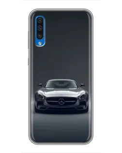 Чехол для Samsung Galaxy A50 2019 (A505F) с картинкой «Mercedes на черном»