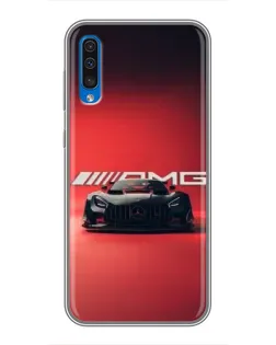 Чехол для Samsung Galaxy A50 2019 (A505F) с картинкой «Mercedes AMG — красная линия»
