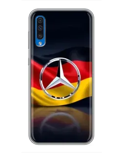 Чехол для Samsung Galaxy A50 2019 (A505F) с картинкой «Mercedes — флаг Германии»