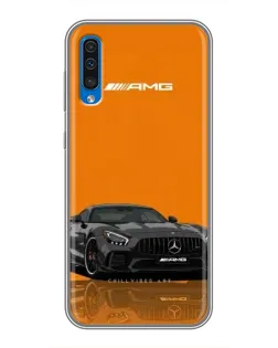 Чехол для Samsung Galaxy A50 2019 (A505F) с картинкой «Оранжевый Mercedes AMG»