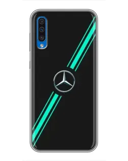 Чехол для Samsung Galaxy A50 2019 (A505F) с картинкой «Спортивные линии Mercedes» Чехол для Samsung Galaxy A50 2019 (A505F) с картинкой «Спортивные линии Mercedes»