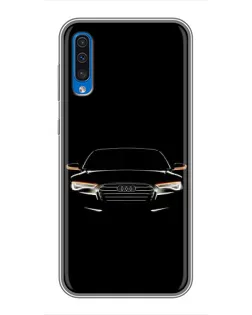 Чехол для Samsung Galaxy A50 2019 (A505F) с картинкой «Audi — ночной контур»