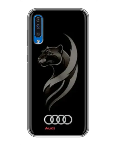 Чехол для Samsung Galaxy A50 2019 (A505F) с картинкой «Графика — пантера и Audi»