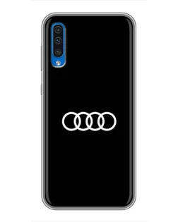 Чехол для Samsung Galaxy A50 2019 (A505F) с картинкой «Audi White Logo»