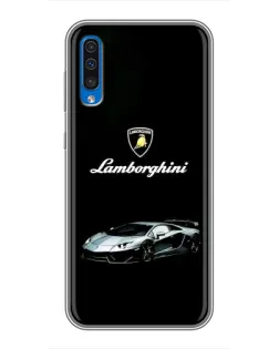 Чехол для Samsung Galaxy A50 2019 (A505F) с картинкой «Логотип Lamborghini классика»