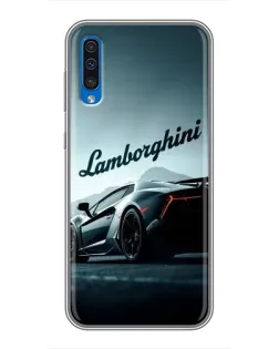 Чехол для Samsung Galaxy A50 2019 (A505F) с картинкой «Классическая надпись Lamborghini»