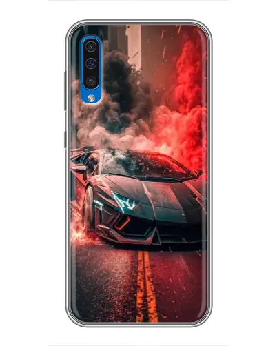 Чехол для Samsung Galaxy A50 2019 (A505F) с картинкой «Lamborghini красный дым» Чехол для Samsung Galaxy A50 2019 (A505F) с картинкой «Lamborghini красный дым»